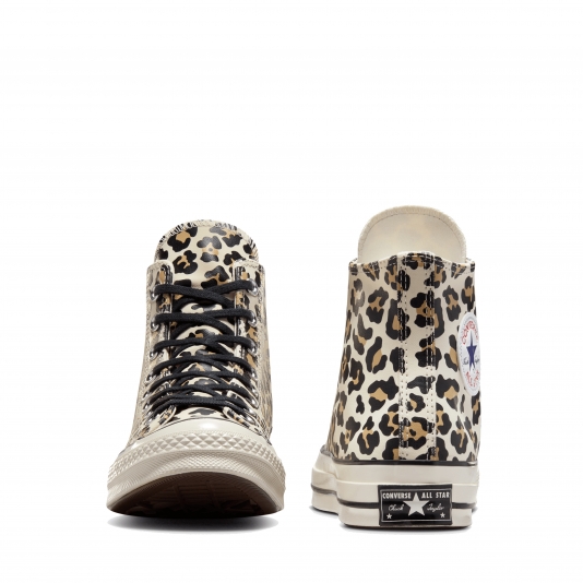 Chuck Taylor Vintage 70 Glow-In-The-Dark Leopard HI Egret/Light Fawn/Black