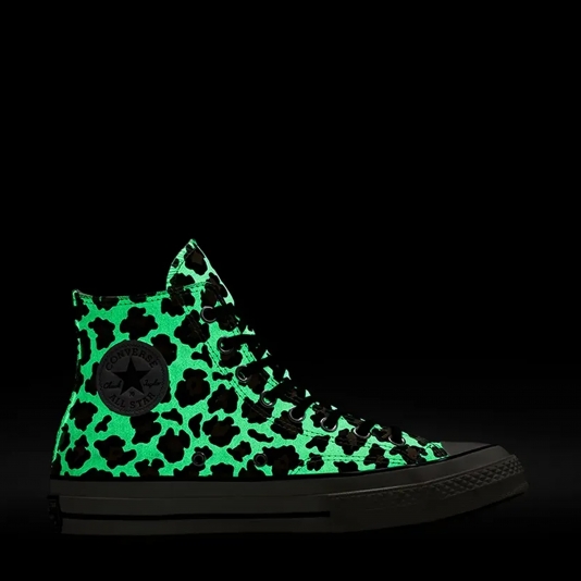 Chuck Taylor Vintage 70 Glow-In-The-Dark Leopard HI Egret/Light Fawn/Black