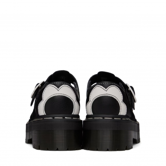 Bethan Platform Flower Black / Optical White Pisa