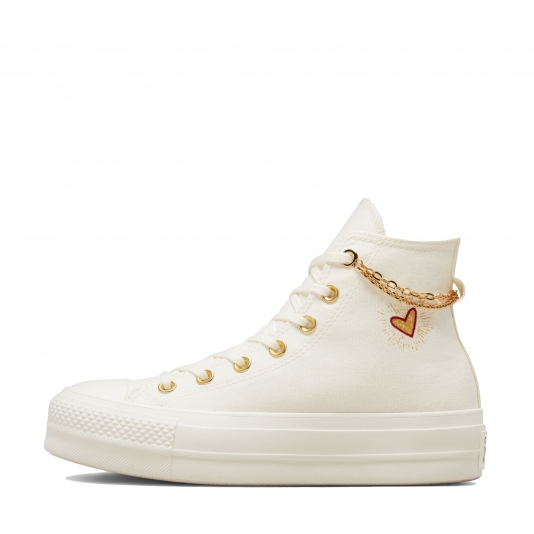 Chuck Taylor All Star Platform Gold Chain HI Egret/Thriftshop Yellow