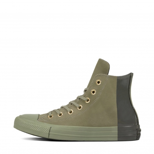 Chuck Taylor All Star Blocked Nubuck HI Dark Stucco/River Rock