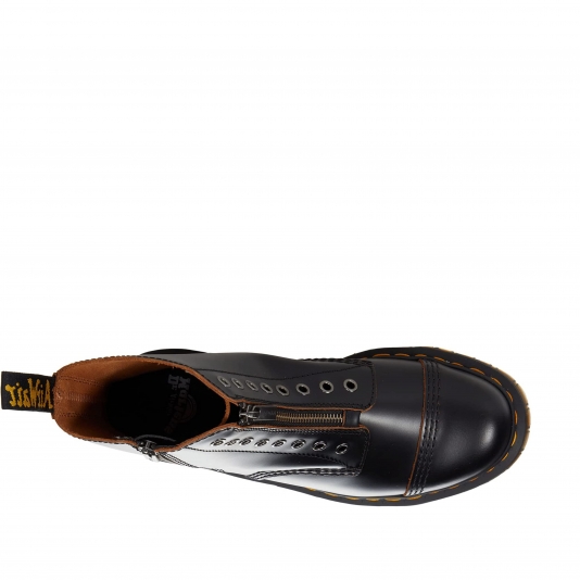 1460 Bex Zip Laceless Black Vintage Smooth