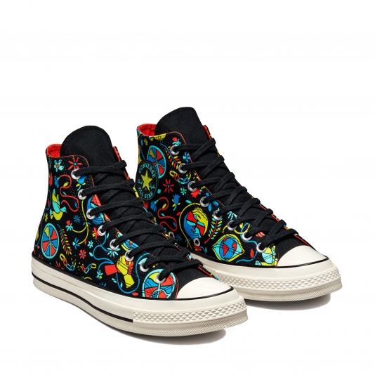 Chuck Taylor Vintage 70 Peace & Unity HI Black/Poppy Glow/Lime Twist