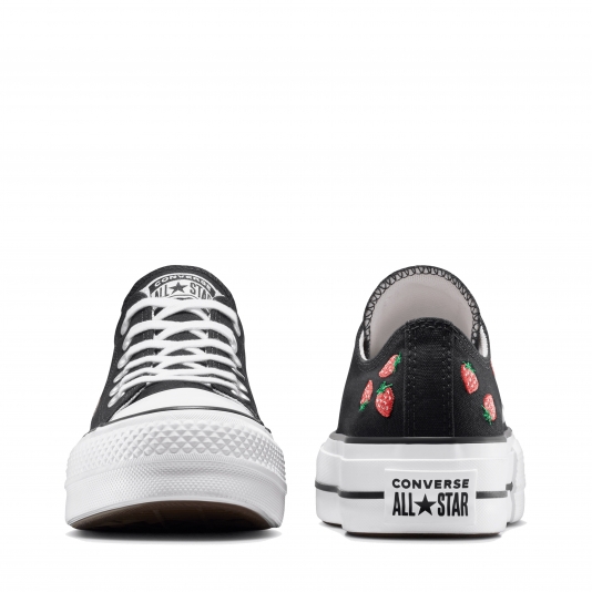 Chuck Taylor All Star Platform Embroidered Strawberries OX Black/Soft Red/White