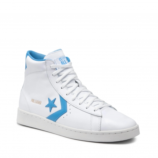 Pro Leather Mid White/Coast Blue