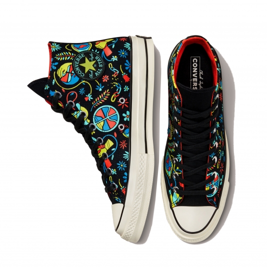 Chuck Taylor Vintage 70 Peace & Unity HI Black/Poppy Glow/Lime Twist