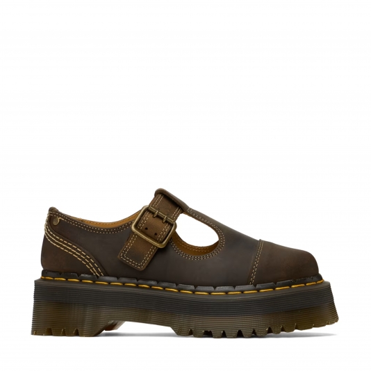 Bethan Platform Arc Dark Brown Crazy Horse