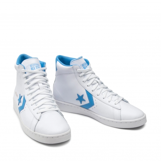 Pro Leather Mid White/Coast Blue