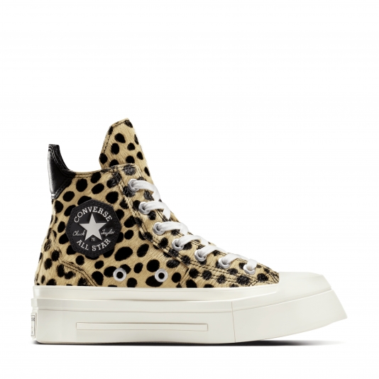 Chuck Taylor Vintage 70 De Luxe Squared Pony Hair HI Gold/Black/White