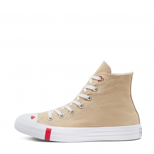 Chuck Taylor All Star HI Love Fearlessly Desert Ore/University Red