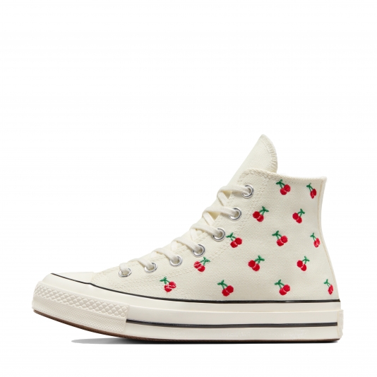 Chuck Taylor Vintage 70 Cherries HI Egret/Black/Red