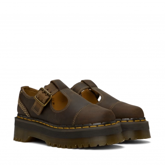 Bethan Platform Arc Dark Brown Crazy Horse