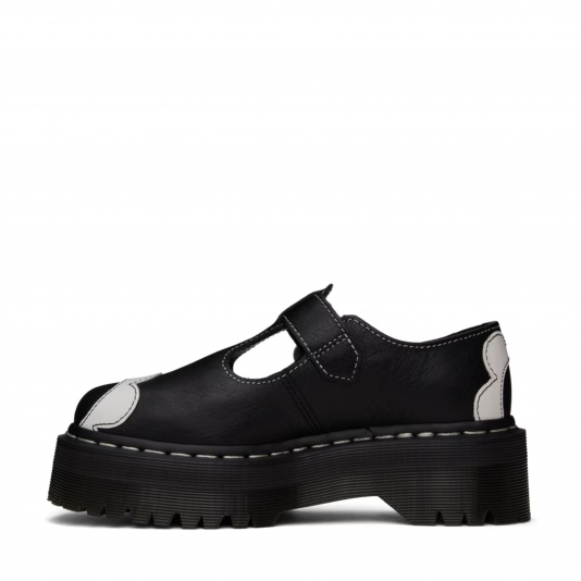 Bethan Platform Flower Black / Optical White Pisa