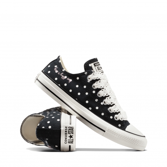 Chuck Taylor All Star Polka Dots OX Black/Vintage White