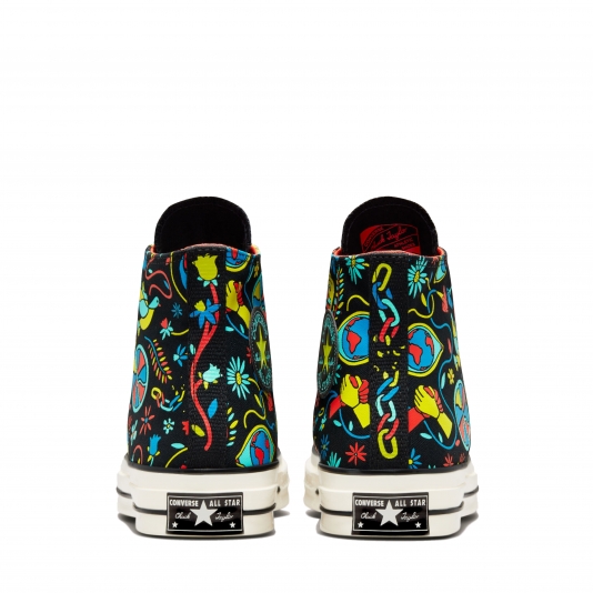 Chuck Taylor Vintage 70 Peace & Unity HI Black/Poppy Glow/Lime Twist