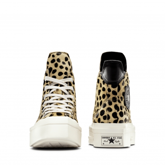 Chuck Taylor Vintage 70 De Luxe Squared Pony Hair HI Gold/Black/White