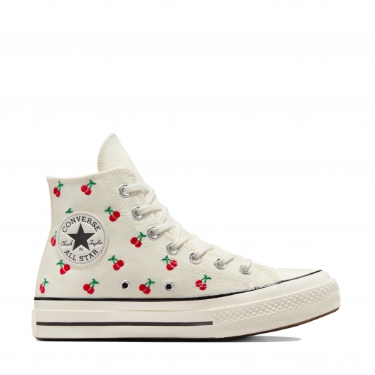 Chuck Taylor Vintage 70 Cherries HI Egret/Black/Red
