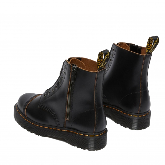 1460 Bex Zip Laceless Black Vintage Smooth