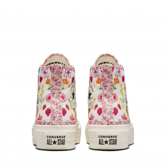Chuck Taylor All Star Platform Fruits & Florals HI Egret/Egret/Green Beam