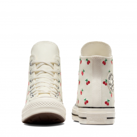 Chuck Taylor Vintage 70 Cherries HI Egret/Black/Red