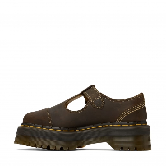 Bethan Platform Arc Dark Brown Crazy Horse