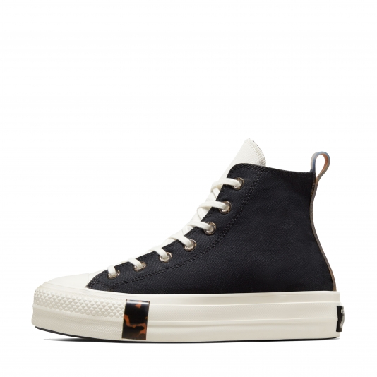 Chuck Taylor All Star Platform Tortoise HI Black/Egret/Tawny Owl