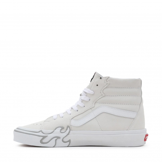 Sk8-HI Flame Mono White Suede