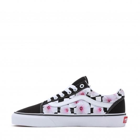 Old Skool Hibiscus Check Black