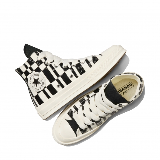 Chuck Taylor Vintage 70 Checkered HI Egret/Black/Egret