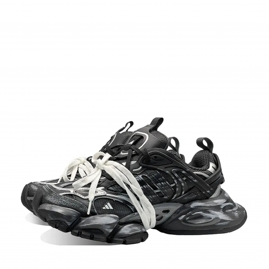 [ CUSTOM ] XLG Runner Deluxe Abrasions Black/Dirty White