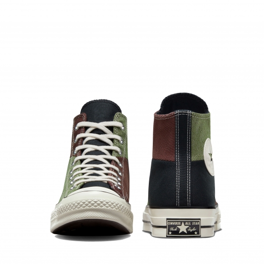 Chuck Taylor Vintage 70 Crafted Patchwork HI Black/Trolled Green/Eternal Earth Brown