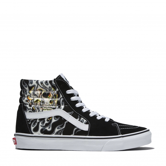 Sk8-HI Flame Skull Black/True White