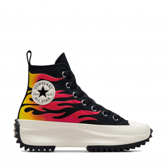 Run Star Hike Lugged Flames HI Black/White/Enamel Red