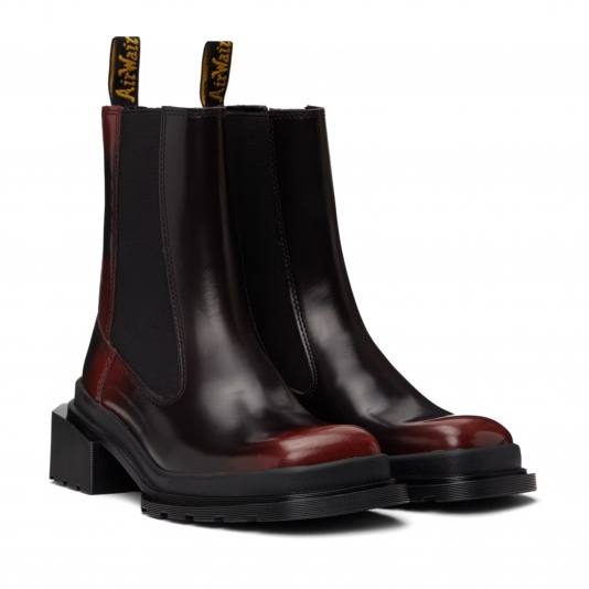 Chelsea Maybole Square Toe Black / Cherry Red Arcadia