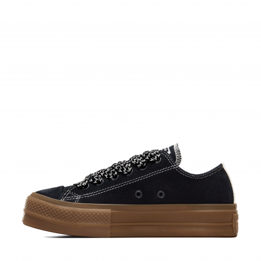 Chuck Taylor All Star Platform OX Black/Egret/Light Brown Suede