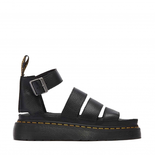 Clarissa Platform Black Milled Nappa