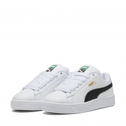 Suede XL White/Black Leather