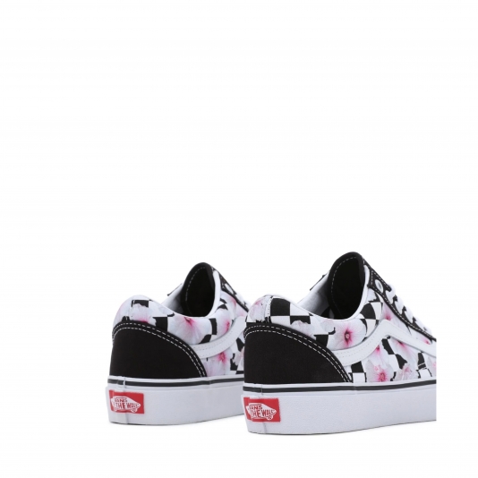 Old Skool Hibiscus Check Black