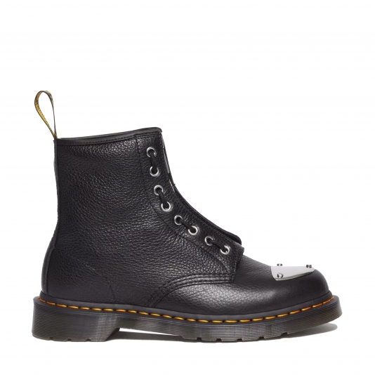 1460 Zip Toe Plate Lunar Black Milled Nappa