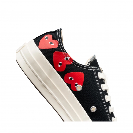 Chuck Taylor Vintage 70 X Comme des Garcons PLAY Multi Heart OX Black/White/High Risk Red
