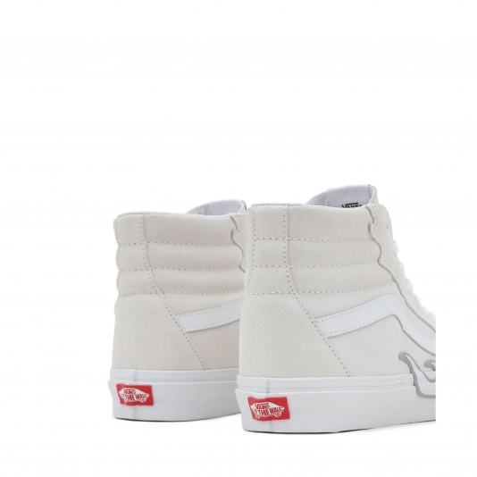 Sk8-HI Flame Mono White Suede