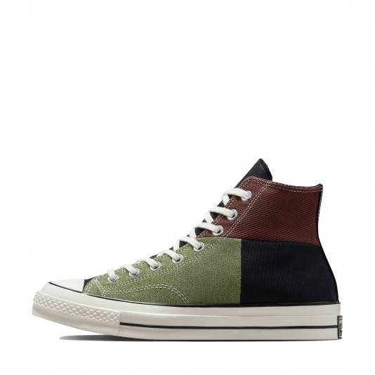 Chuck Taylor Vintage 70 Crafted Patchwork HI Black/Trolled Green/Eternal Earth Brown