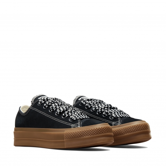 Chuck Taylor All Star Platform OX Black/Egret/Light Brown Suede