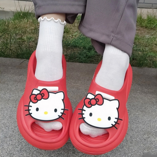 OCloud 004 Slides X Sanrio Hello Kitty Red