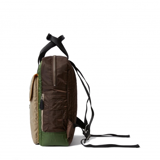 Large Brown Flight Nylon Backpack