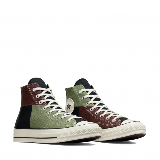 Chuck Taylor Vintage 70 Crafted Patchwork HI Black/Trolled Green/Eternal Earth Brown