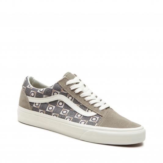 Old Skool Patchwork Geo Trek Grey/White