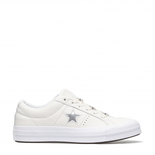 Converse silver shop metallic ox