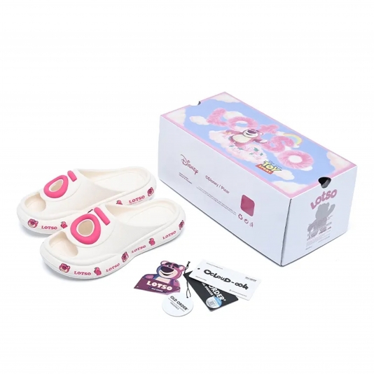 OCloud 004 Slides X Disney/Pixar Collection Lotso White/Pink