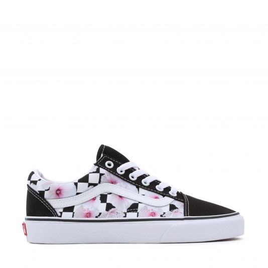 Old Skool Hibiscus Check Black